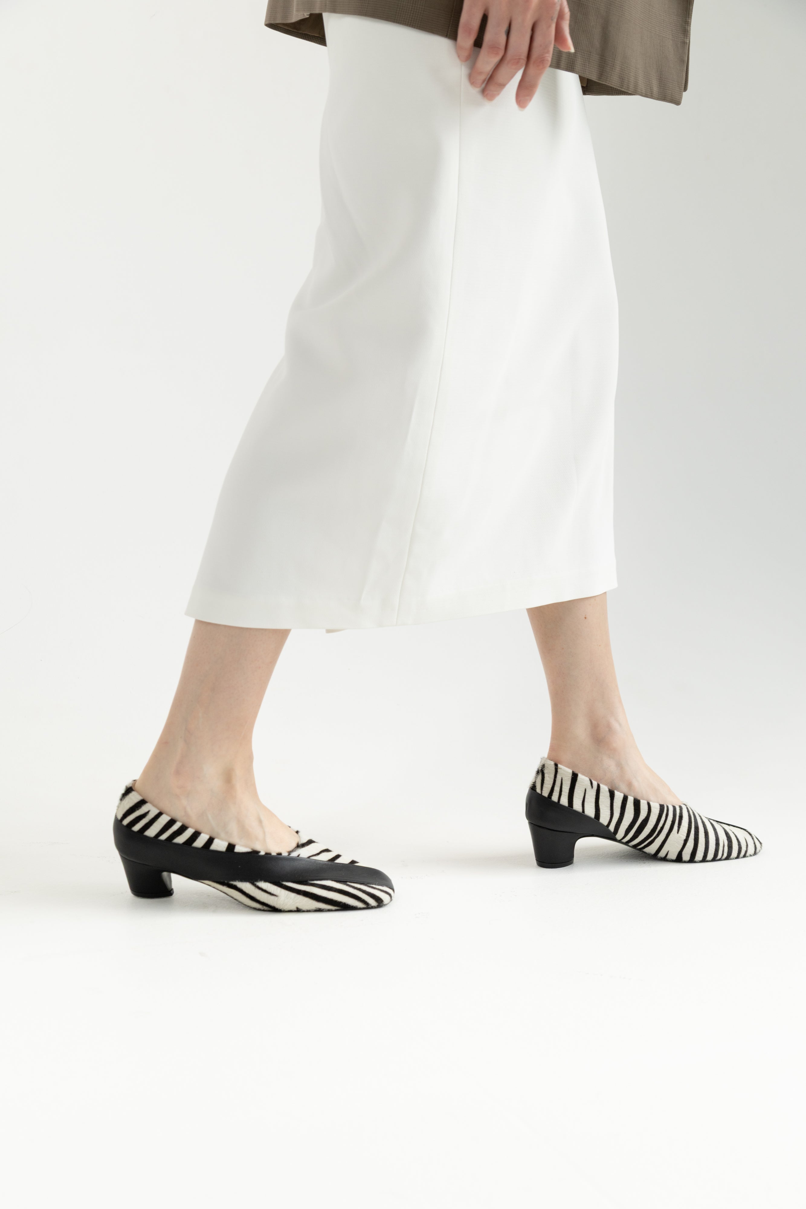 ANIMAL-PRINT PONY HAIR EFFECT LEATHER PUMPS