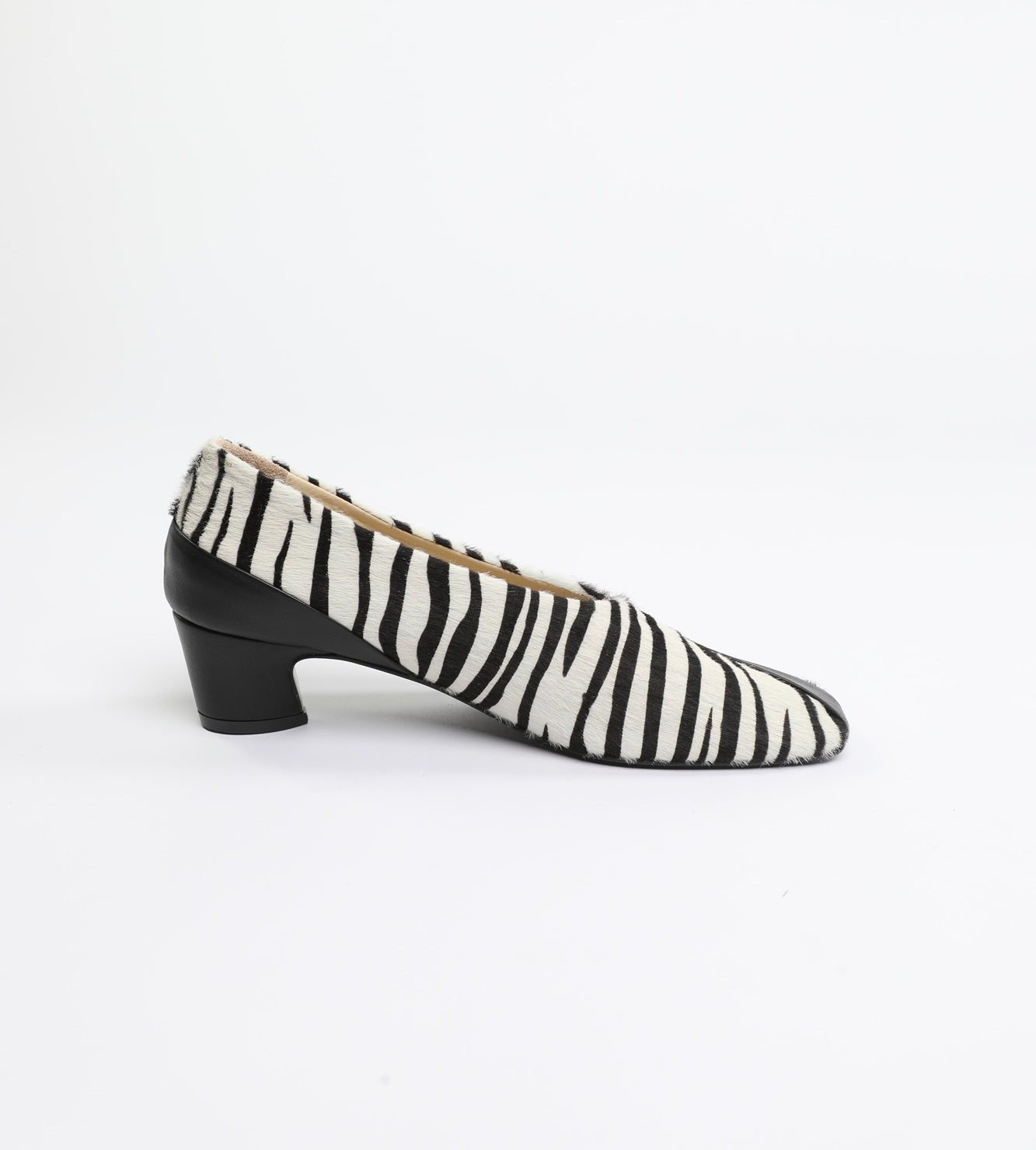 ANIMAL-PRINT PONY HAIR EFFECT LEATHER PUMPS