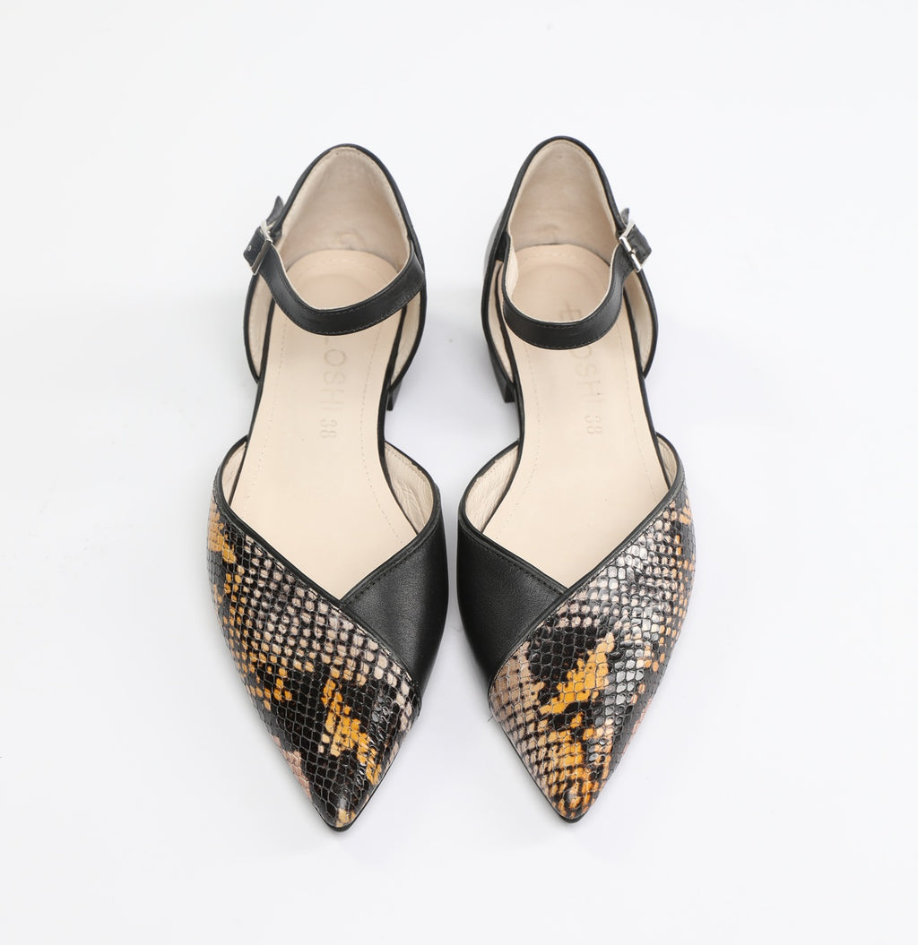 POINTED TEO ANKLE STRAP FLAT D'ORSAY FLAT