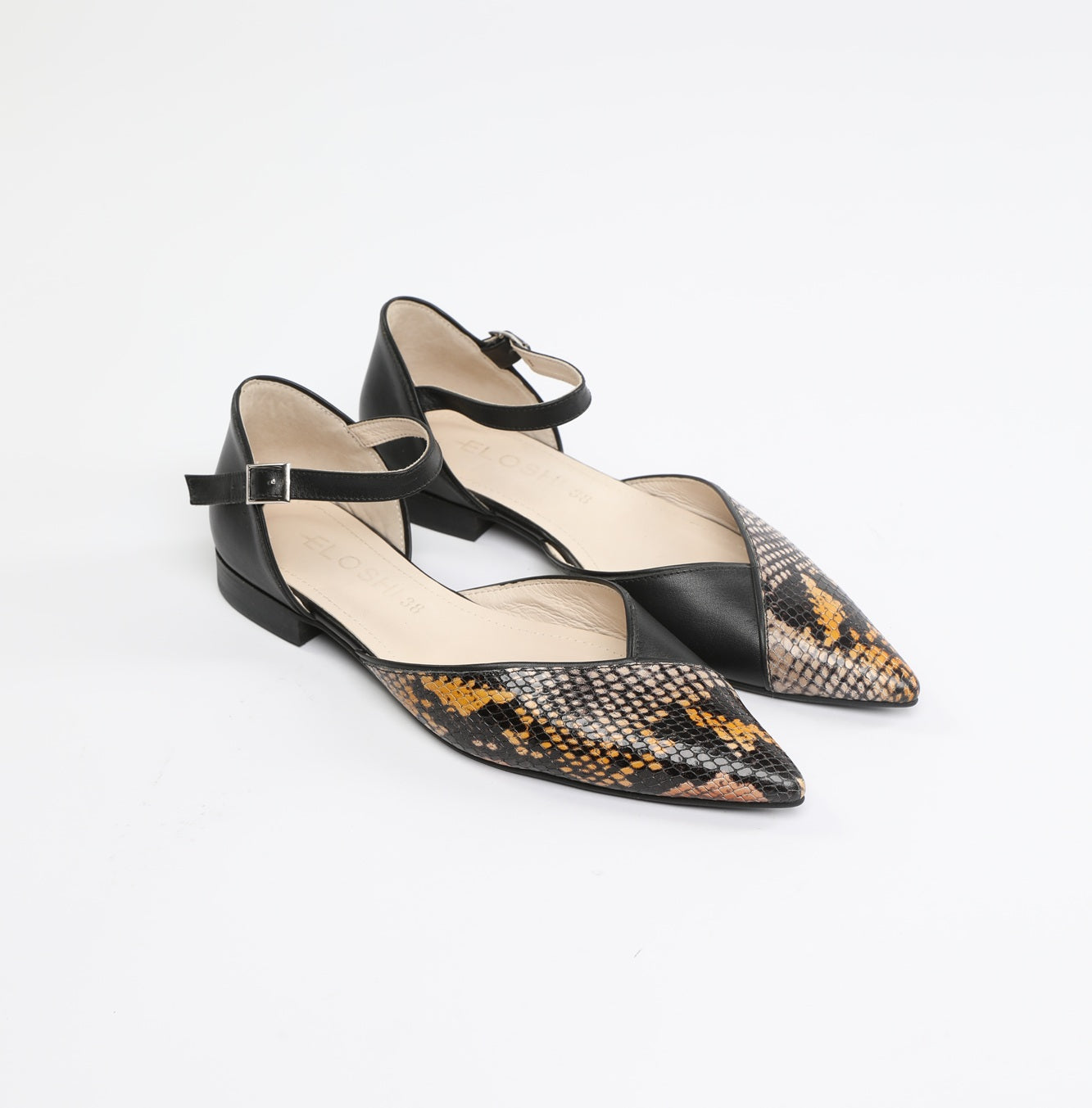 POINTED TEO ANKLE STRAP FLAT D'ORSAY FLAT