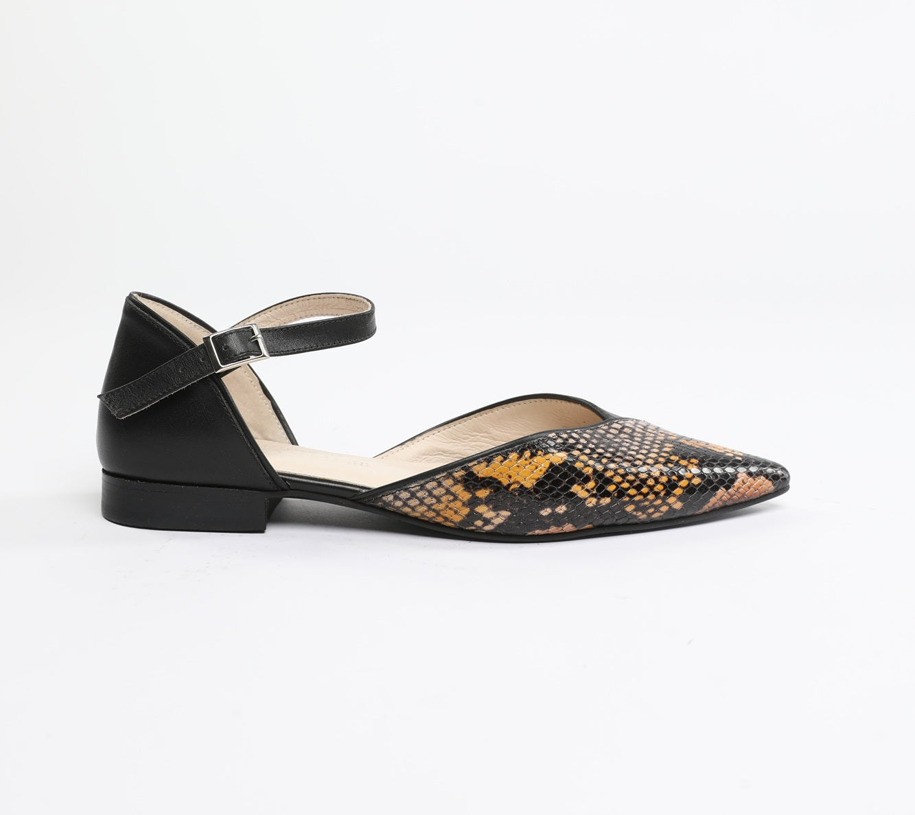 POINTED TEO ANKLE STRAP FLAT D'ORSAY FLAT