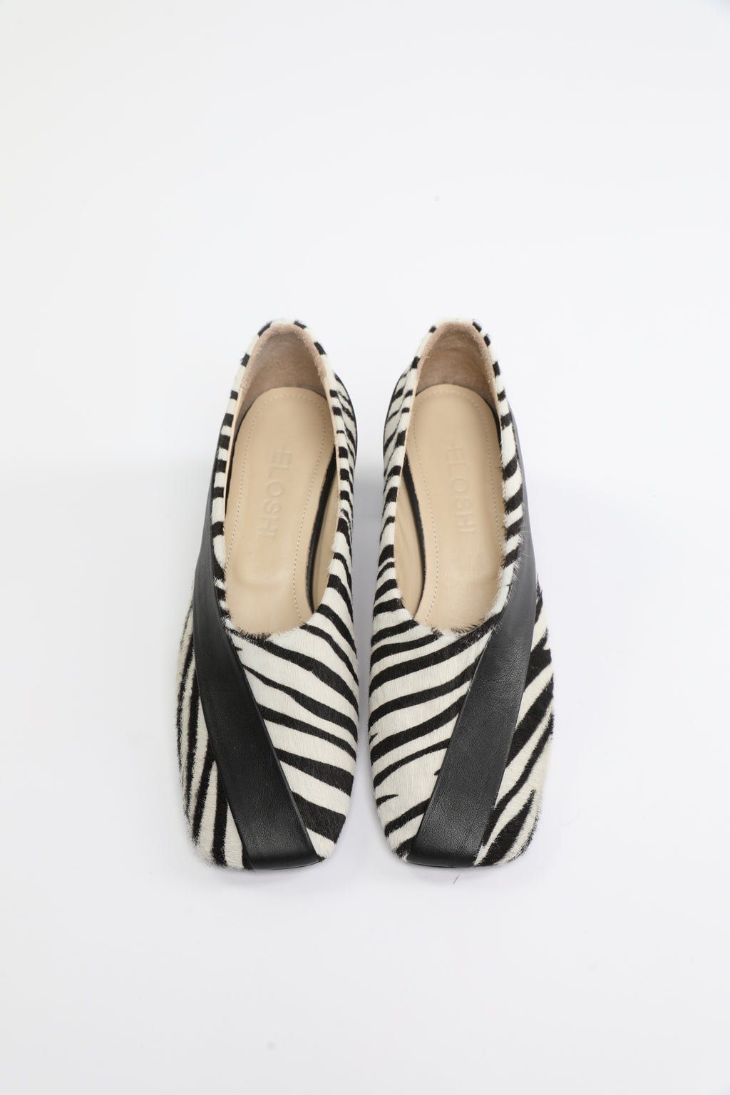 ANIMAL-PRINT PONY HAIR EFFECT LEATHER PUMPS