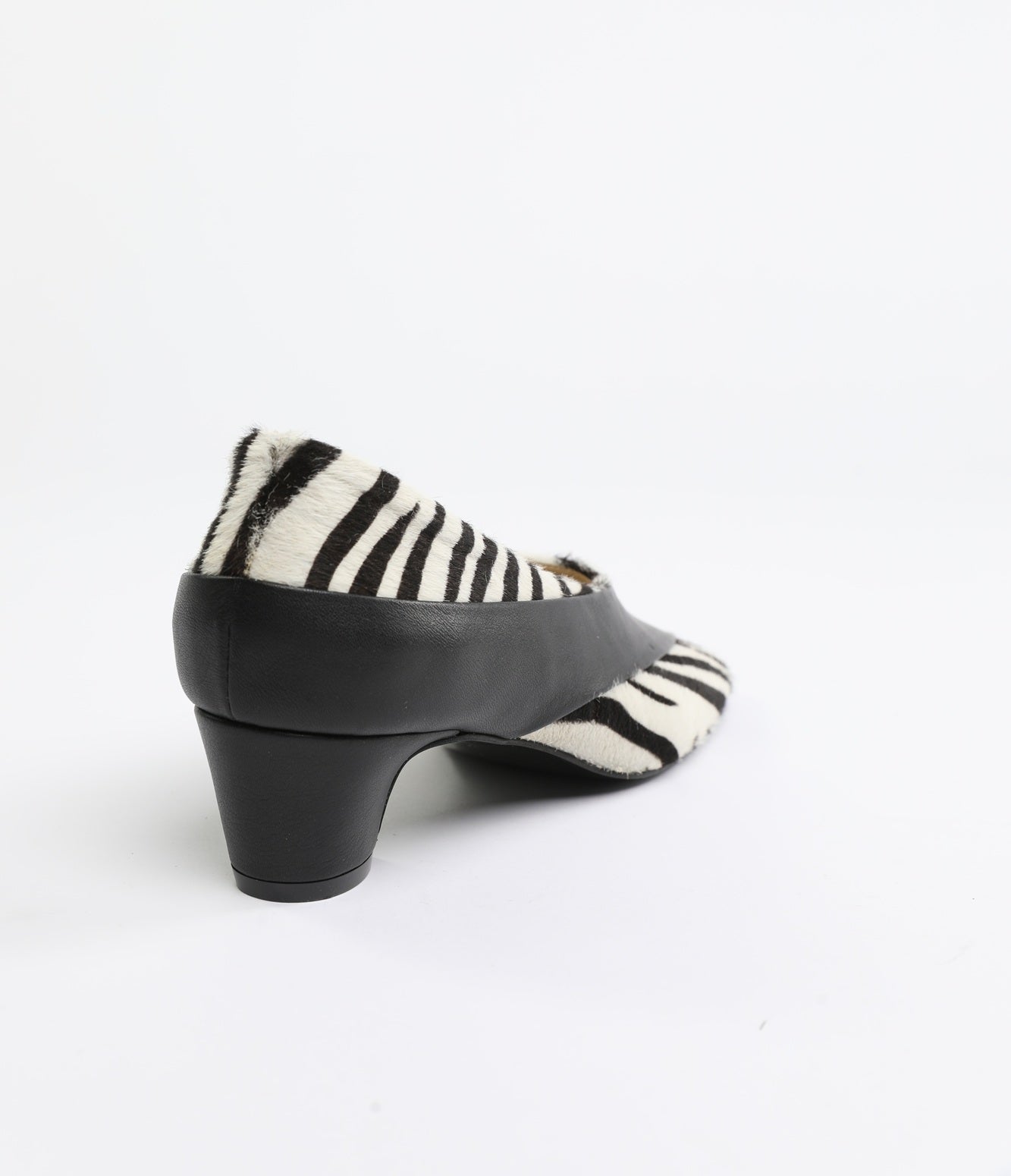 ANIMAL-PRINT PONY HAIR EFFECT LEATHER PUMPS
